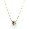 14k Yellow Gold .54Ct Bezel Set Diamond Necklace