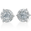 Memoire Diamond Bouquets Three Prong Diamond Stud Earrings - Nagi Jewelers