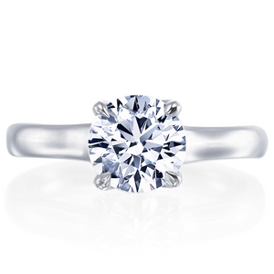 Esplanade Round Diamond Solitaire Diamond Platinum Engagement Ring – NAGI