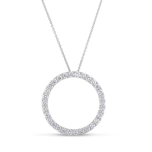 open circle of life pendant by Roberto Coin in 18k White gold
