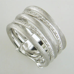 Marco Bicego Jaipur Link White Gold Diamond 5 Row Ring AB479 BW