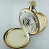 Pre-owned Waltham 14K Yellow Gold Pocket Watch Lever Set Enamel Blue Size 18 Hunter 1896