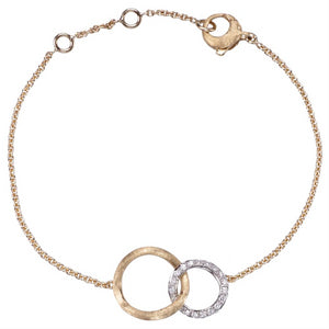 Marco Bicego Jaipur Yellow Gold Link Circle Round Diamond Bracelet BB1674 B YW