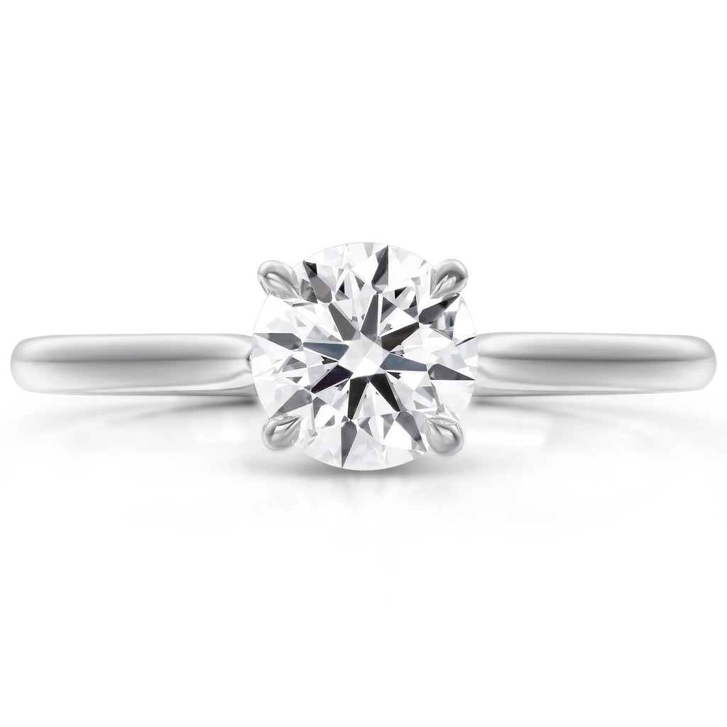 Platinum Classic 4-Prong Solitaire Engagement Ring 1.50ct Round Diamond