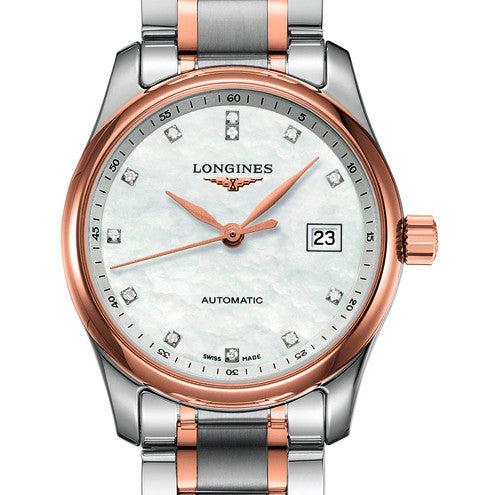 Longines Master 29MM Automatic Mother of Pearl Stainless Steel/Gold Cap 200 L22575897