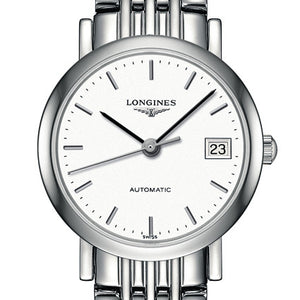 The Longines Elegant Automatic White Dial Watch Stainless Steel Bracelet 25MM L43094126