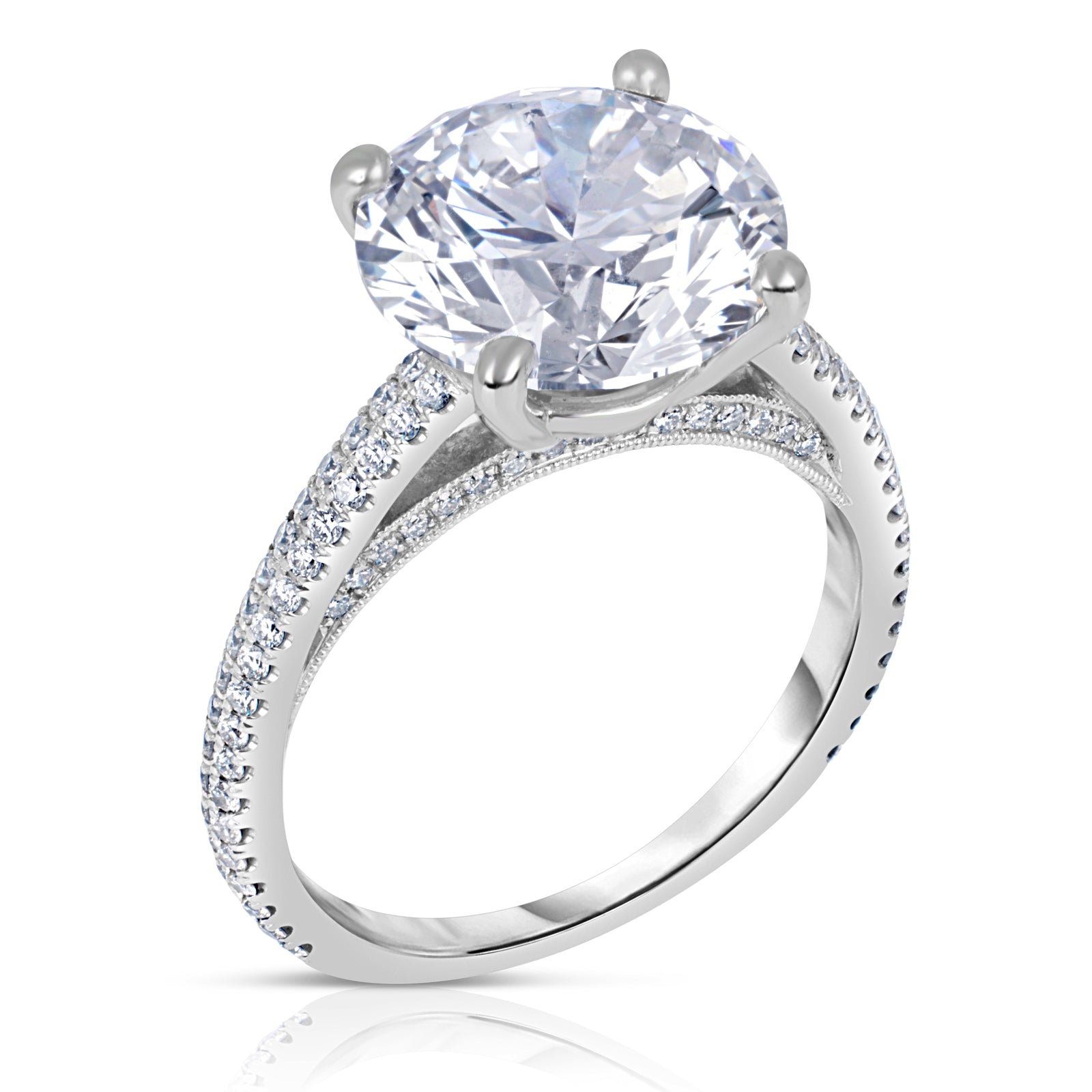 0.85 ctw F VS2 round ideal cut diamond fashion ring 14k rose gold made in  USA | eBay