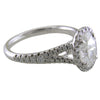 Oval Brilliant 1 Carat Diamond Platinum Custom Split Shank Engagement Ring