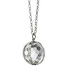 Monica Rich Kosann "Carpe Diem" Necklace Silver Sterling 7/8" Large Rock Crystal Charm 30" Chain