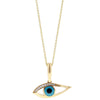 Kabana Kalo Mati 14k Yellow Gold Evil Eye Diamond Pendant with Sleeping Beauty Turquoise Inlay GPCF499OXT