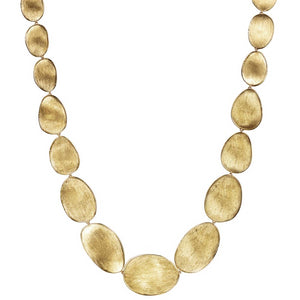 Marco Bicego Lunaria Oval Eternity Station Yellow Gold Necklace CB1777