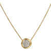 Marco Bicego 18K Gold Delicati Necklace with Pave Diamonds CB1809 B YW