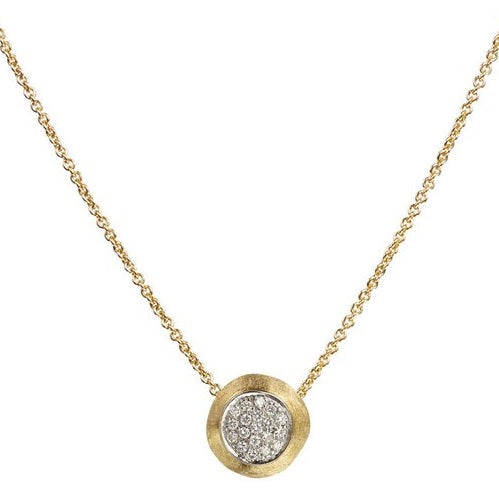 Marco Bicego 18K Gold Delicati Necklace with Pave Diamonds CB1809 B YW