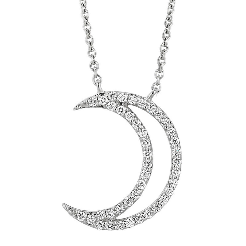 925 Sterling Silver Half-Moon Pendant | Ovana