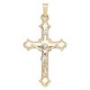 14k Yellow Gold Crucifix Cross Pendant Charm