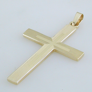 14k Yellow Gold Double Weight Cross 800S/2