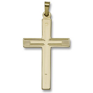 14k Yellow Gold Double Weight Cross