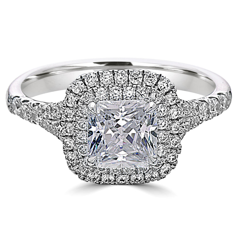 Halo Oval Cut Wedding Ring Set Moissanite Bridal Silver Rings For Women |  eBay