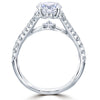 Point of Love Round Brilliant 1.5 Carat Diamond Split Shank Platinum Engagement Ring