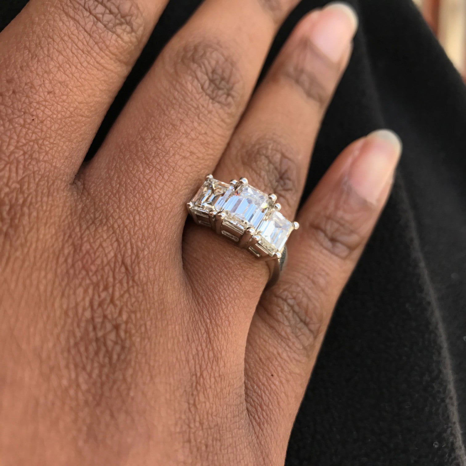 1 CT. T.W. Diamond Three Stone Engagement Ring in Platinum (G/SI2) | Zales