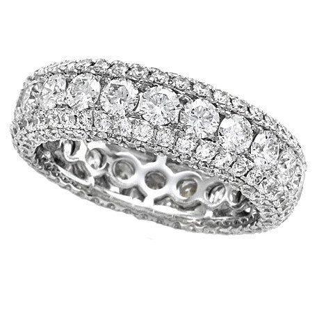 Two Row Pave Anniversary Band