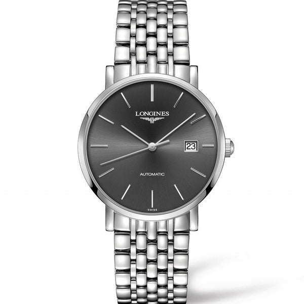 Longines Elegant 39MM Automatic Grey Dial Stainless Steel Watch L49104 ...
