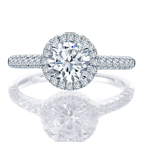 Platinum Classic 4-Prong Solitaire Engagement Ring 1.50ct Round Diamon –  NAGI