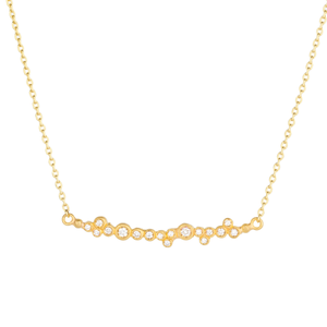 Lika Behar "Dylan" 24K Gold Bar Diamond Necklace stamford ct