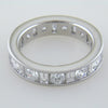 Round & Straight Diamond Baguette Channel Set Platinum Ring Stackable Band 2.25 carats
