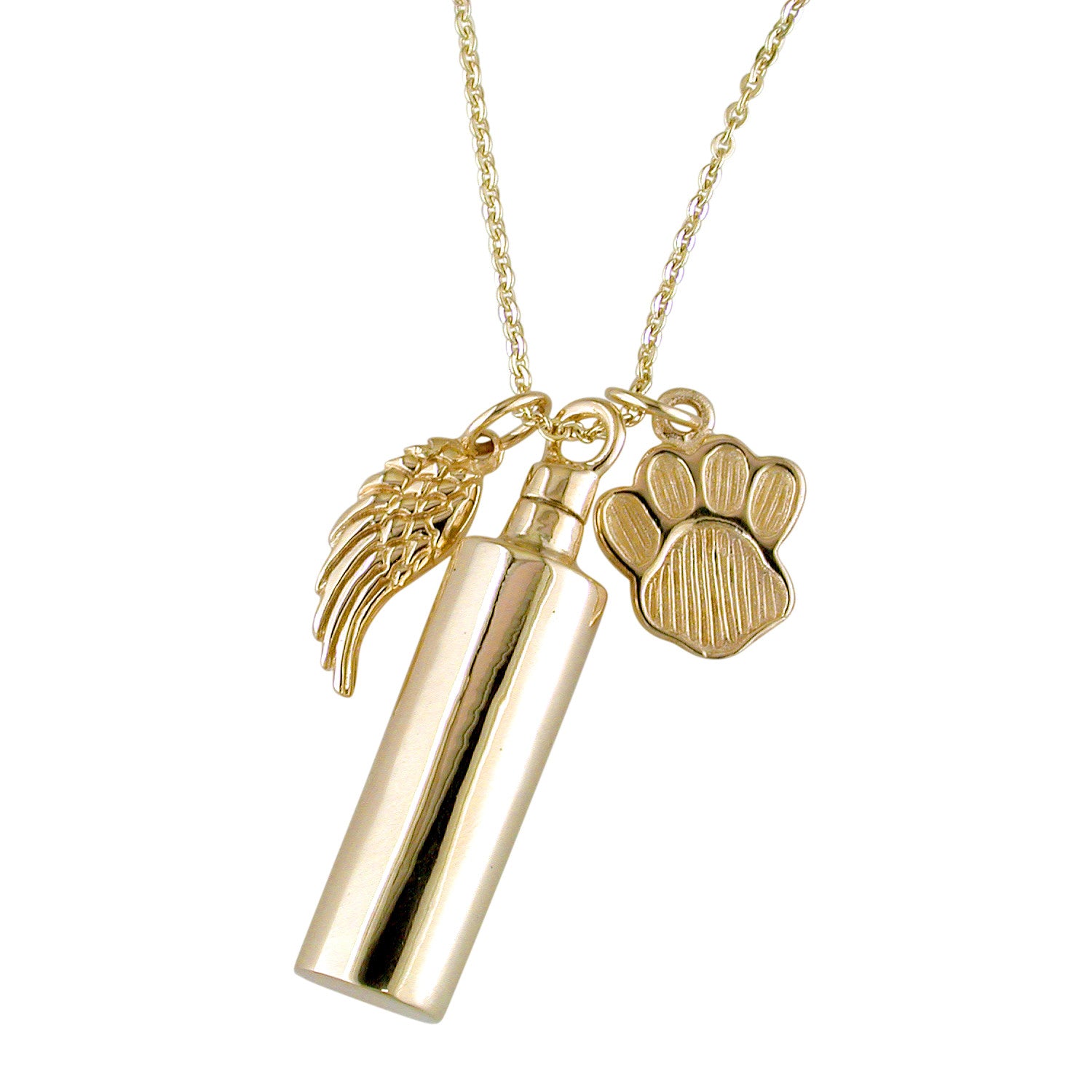 14 Karat Solid Gold Heart Urn Pendant with Flat Back for Cremation Ash –  Luxe Design Jewellery