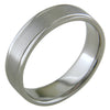 Men's Platinum Satin Finish Wedding Band Ring 5.5mm