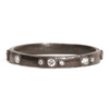 Armenta Midnight Scattered Diamond Stackable Ring Oxidized Silver