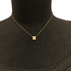 Doves Art Deco Style Baguette Diamond Yellow Gold Necklace N8828