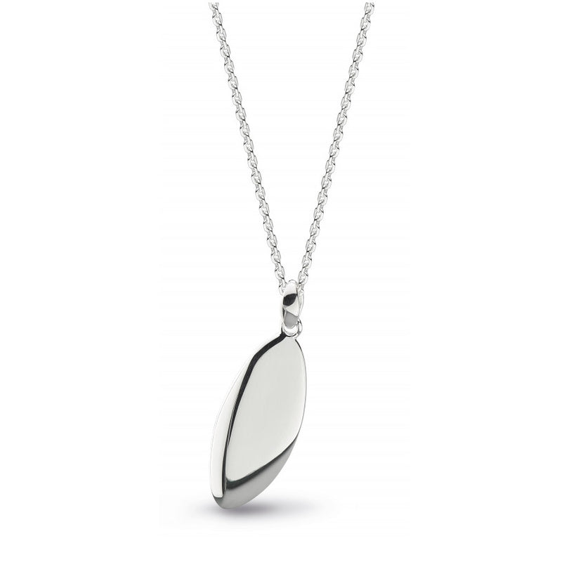 Kit Heath Sterling Silver Coast Facet Oval Necklace