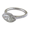 Marquise Shape Brilliant 1.25 Carat Diamond Platinum Diamond Halo Engagement Ring