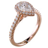 Pear Shape Brilliant 3/4 Carat Diamond 18K Rose Gold Point of Love Engagement Ring