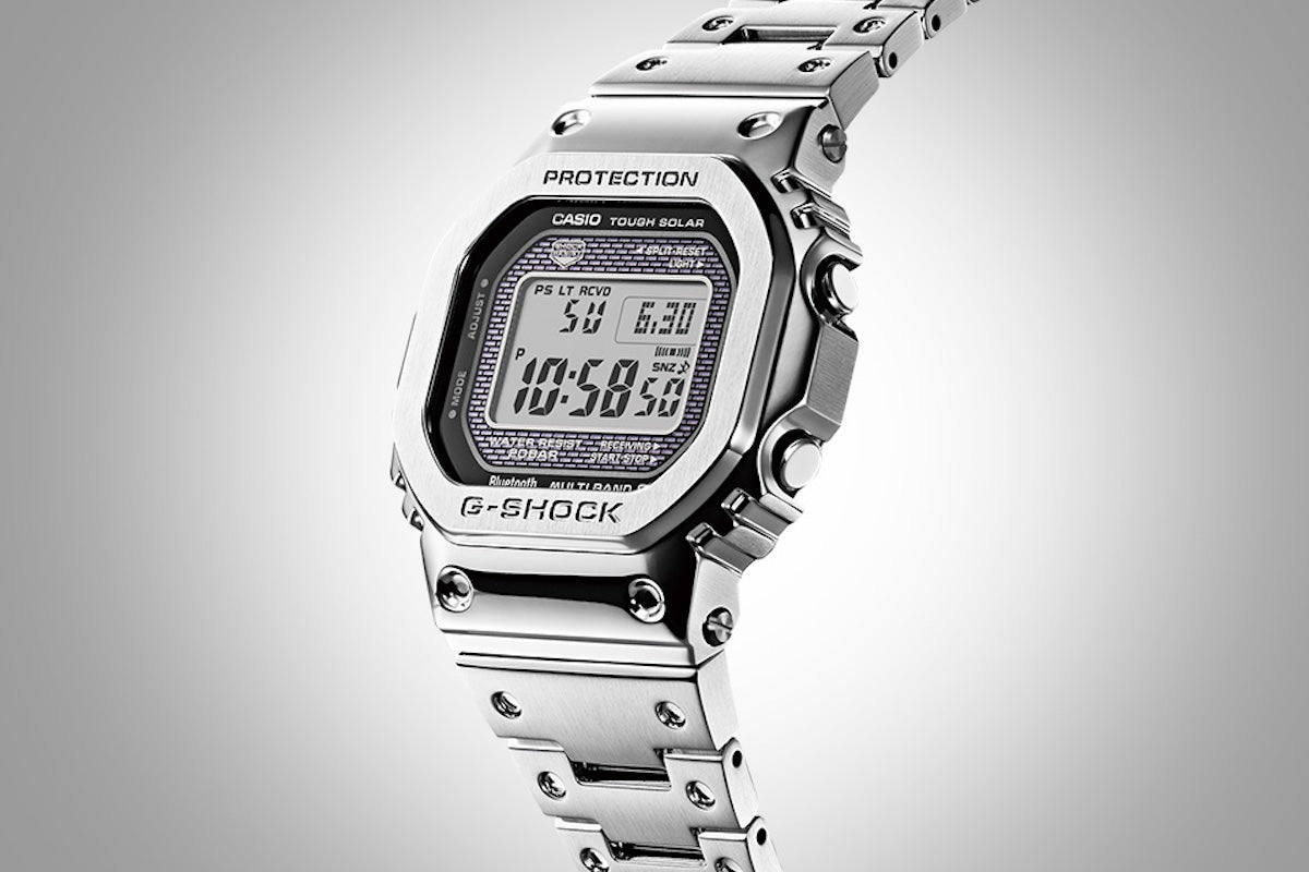 CASIO G-SHOCK GMWB5000D-1 Bluetooth Model Full Metal Solar Square Watch  Steel