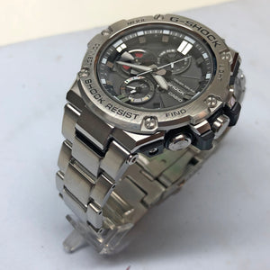 Casio G-Shock G-Steel All Stainless Steel Bluetooth Chronograph Mens Watch GSTB100D-1A