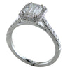 Emerald Cut Diamond Halo White Gold Engagement Ring custom connecticut