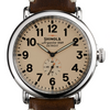 Shinola Gents 47mm Runwell Cream Dial Brown Leather Watch S0110000039