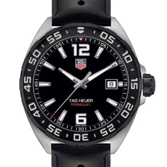 TAG HEUER Formula-1 41MM Quartz SS Black Dial Men's Watch WAZ111A.BA0875, Fast & Free US Shipping