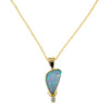 Ethiopian Freeform Opal & Diamond Necklace Pendant