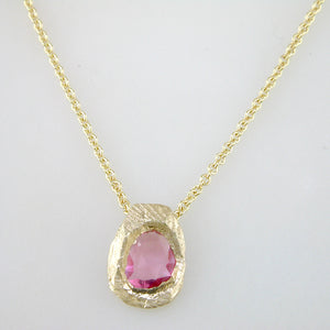 page sargisson Freeform Pink Sapphire Handmade Pendant Necklace