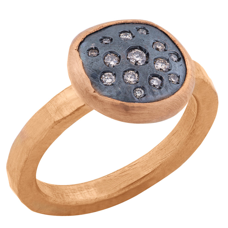 lika behar group of gold silver rings at trunk show