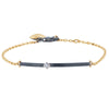 Lika Behar "Chained" Bracelet Oxidized Silver & Yellow Gold CD-B-137-GXD-5