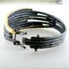 Lika Behar "Zebra" Diamond Bracelet in 24K Gold & Oxidized Silver