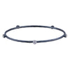 Lika Behar Oxidized Silver Bracelet with 5 Sapphires HM-B-603-SAP5-SOX