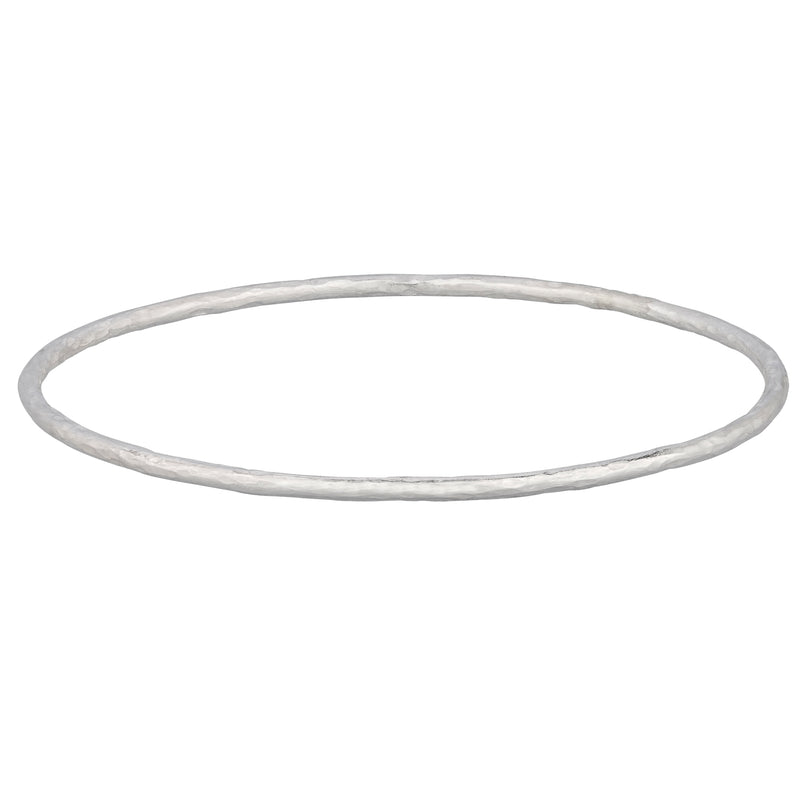 Lika Behar Plain Oxidized Silver Bangle Bracelet HM-B-322-SIL