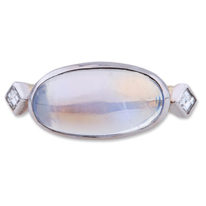 Lika Behar "Moondance" Ring 22K Yellow Gold Oval Blue Moonstone