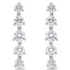 Memoire 18k White Gold 5 Diamond Lena Drop Earrings